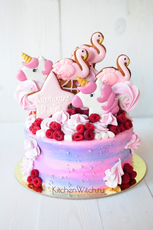 детский торт, торт с пряниками, торт с единорогом, единорог, unicorn cake, flamingo, flamingo cake, торт с фламинго, торт-единорог, торт для девочки, торт на год, торт на годовасие